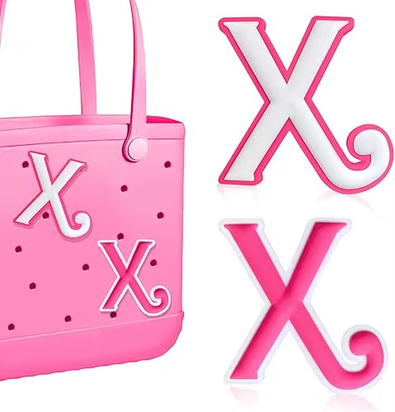 2Pcs Lettering Charms for Bogg Bag, 3D Alphabet Printed Decorative Accessories Charm for Bogg Bag, Insert Personalizing Alphabet