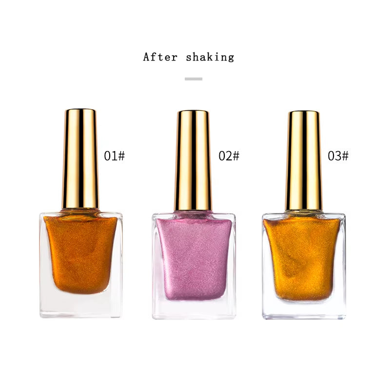 Metal Watercolor Blooming Nail Polish Ink Nails Art Design Natural Dry Gradient Ink Marble Painting Gel Nail Varnish Decoration