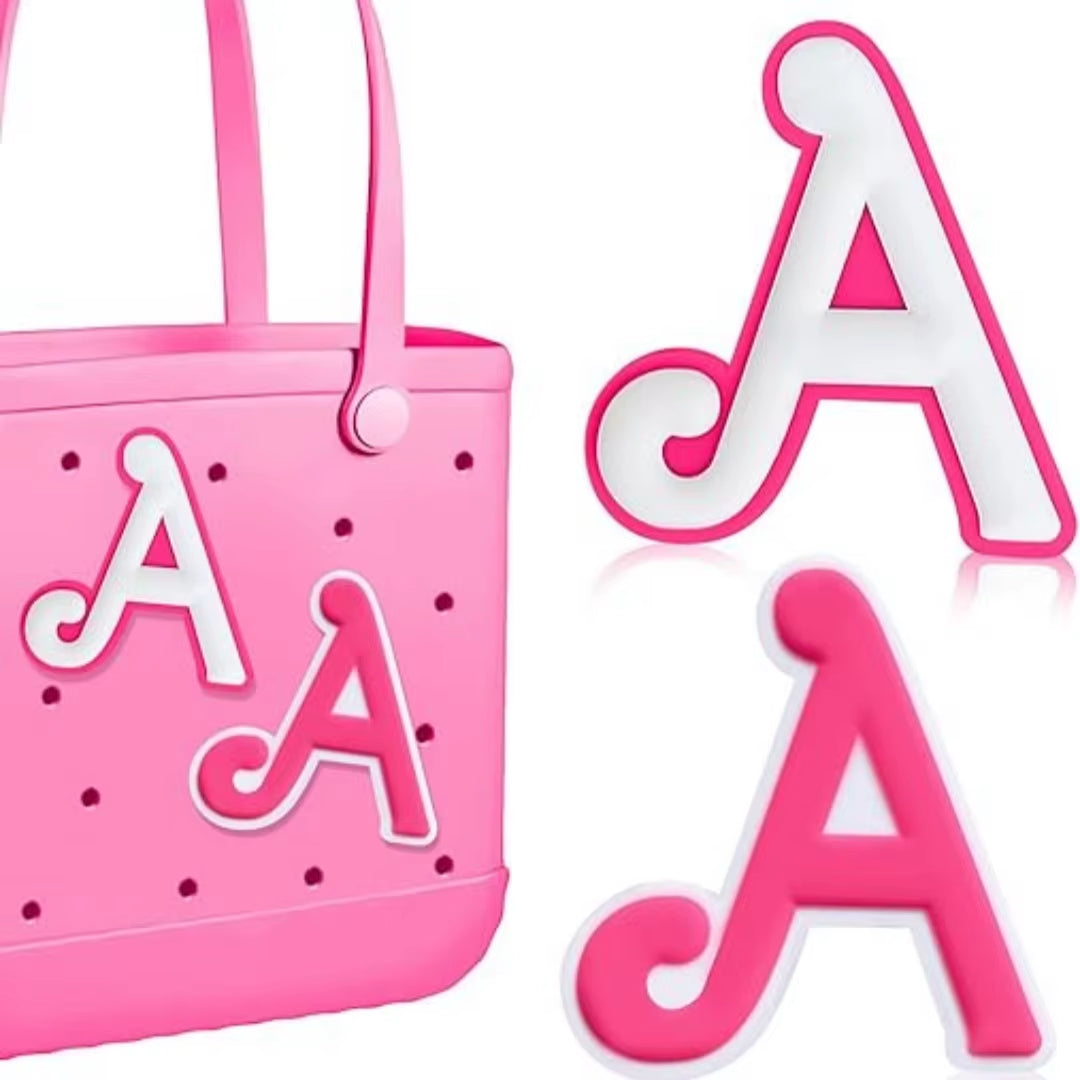 2Pcs Lettering Charms for Bogg Bag, 3D Alphabet Printed Decorative Accessories Charm for Bogg Bag, Insert Personalizing Alphabet