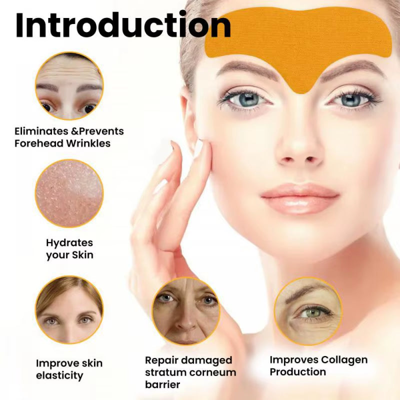 Forehead Wrinkle Patch Lightening Forehead Wrinkle Anti-Wrinkle Firming Mask Frown Treatment Stickers Anti-Aging Face Skin Care