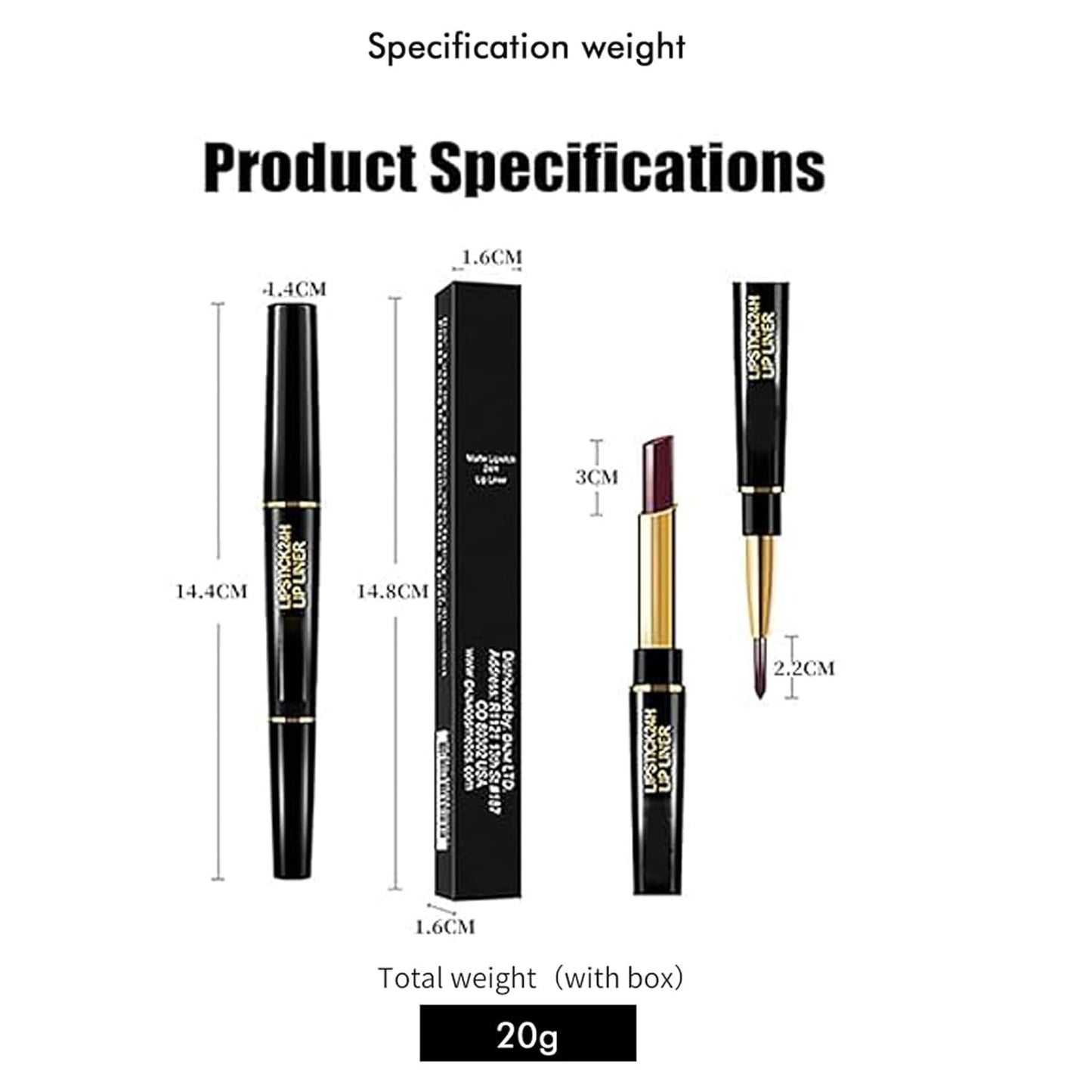 Visulong 2-In-1 Waterproof Lipstick Lip Liner,Visulong Lipstick,Double Ended Lipstick Automatic Lip Liner Matte Waterproof Non-Fading Non-Stick Lipstick (7#, One Size)