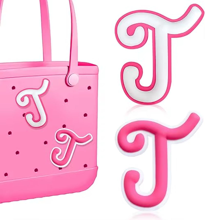 2Pcs Lettering Charms for Bogg Bag, 3D Alphabet Printed Decorative Accessories Charm for Bogg Bag, Insert Personalizing Alphabet