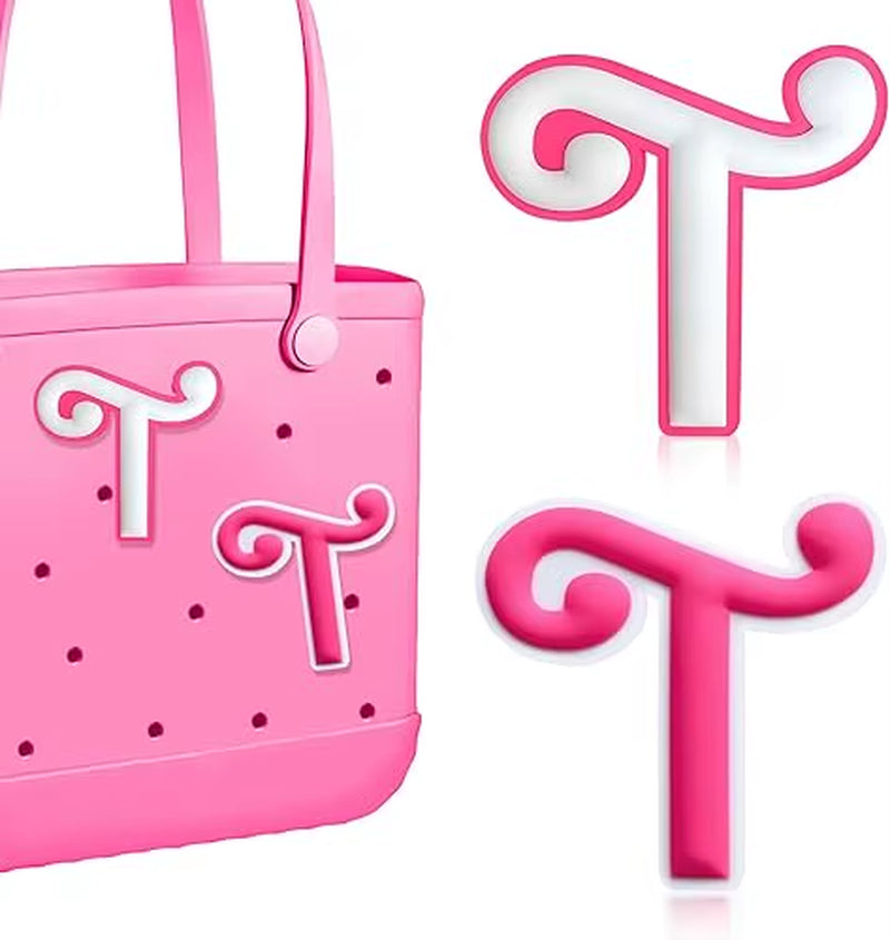 2Pcs Lettering Charms for Bogg Bag, 3D Alphabet Printed Decorative Accessories Charm for Bogg Bag, Insert Personalizing Alphabet