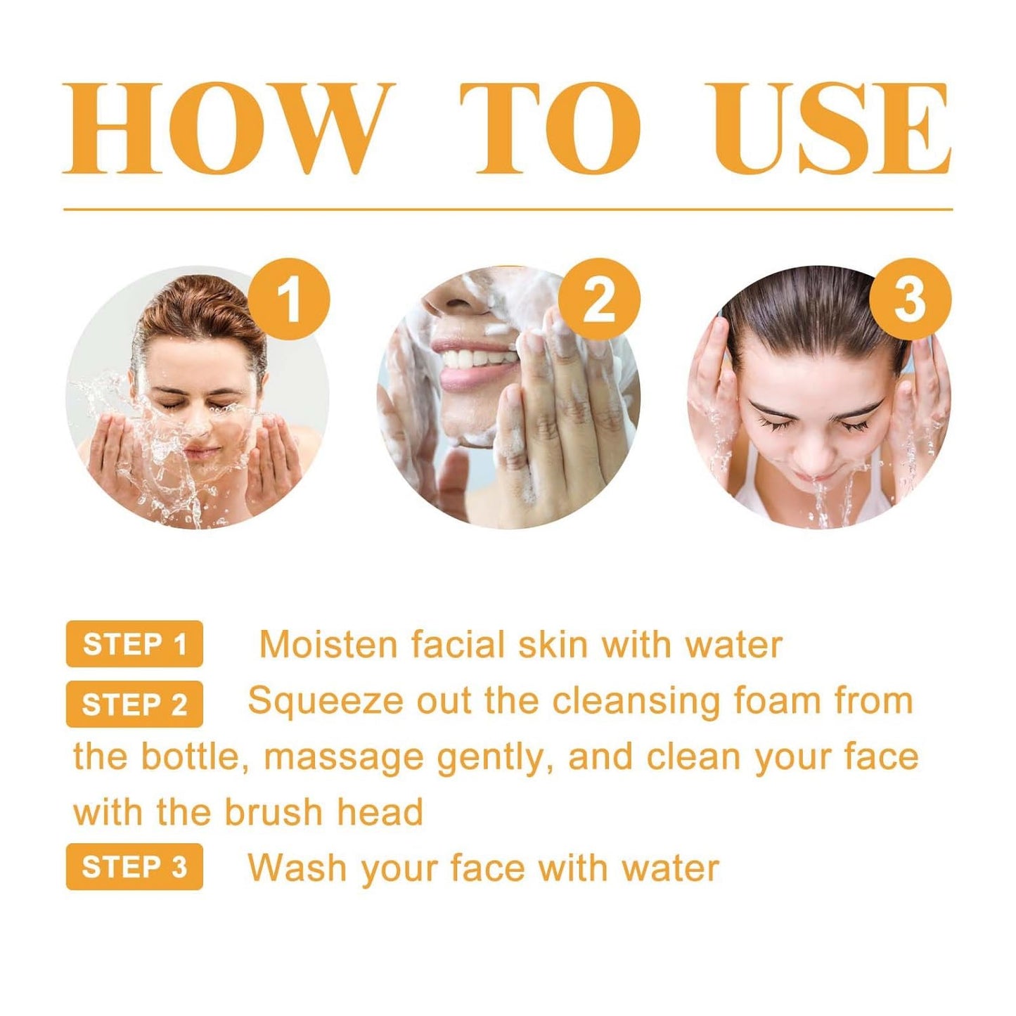 Turmeric Facial Cleanser,Foaming Face Wash,Turmeric Glow Wash,Deep Cleansing Face Cleanser with Brush (100Ml)