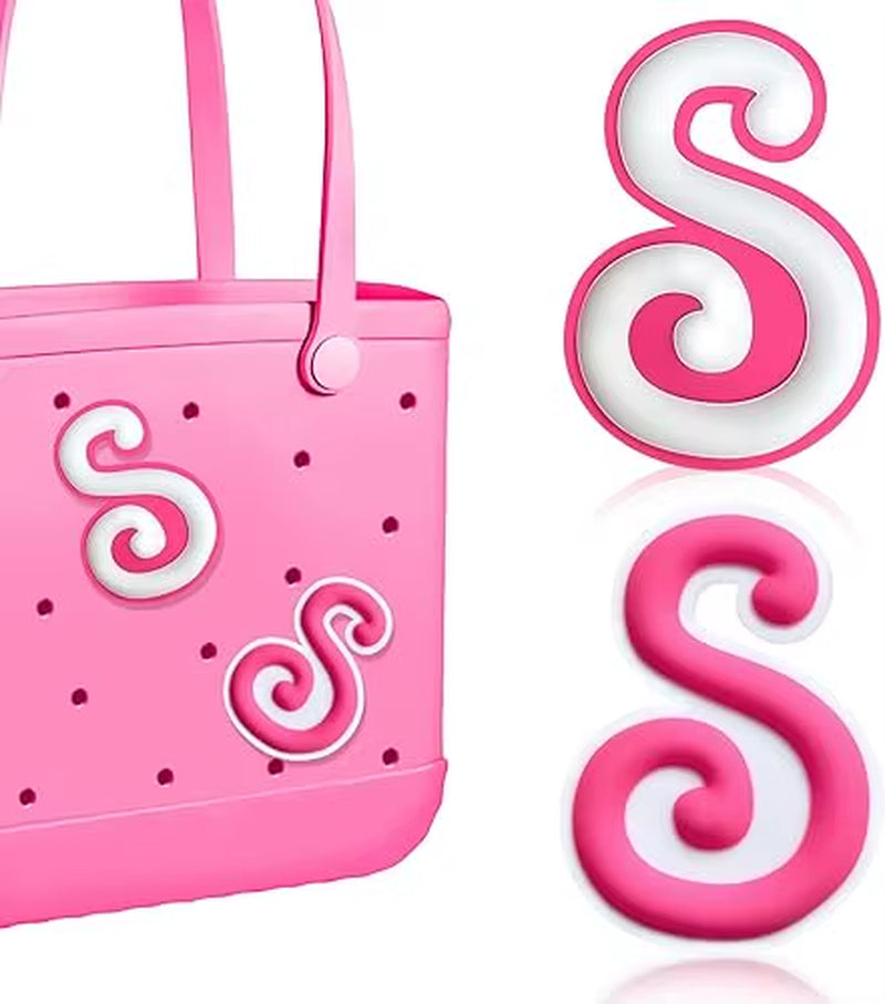 2Pcs Lettering Charms for Bogg Bag, 3D Alphabet Printed Decorative Accessories Charm for Bogg Bag, Insert Personalizing Alphabet