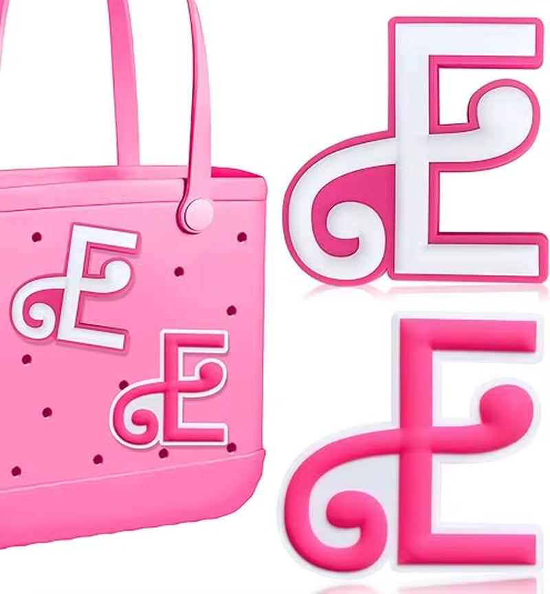 2Pcs Lettering Charms for Bogg Bag, 3D Alphabet Printed Decorative Accessories Charm for Bogg Bag, Insert Personalizing Alphabet
