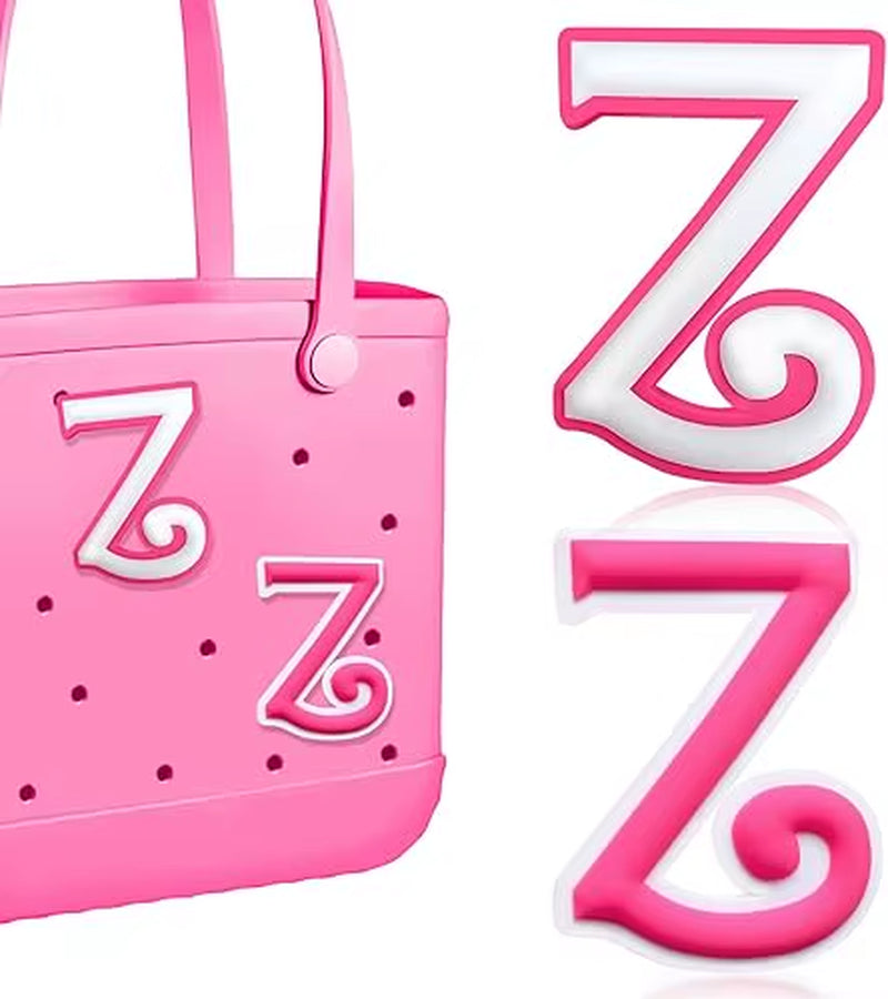 2Pcs Lettering Charms for Bogg Bag, 3D Alphabet Printed Decorative Accessories Charm for Bogg Bag, Insert Personalizing Alphabet