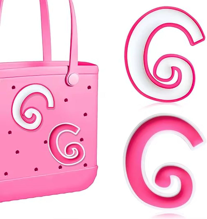 2Pcs Lettering Charms for Bogg Bag, 3D Alphabet Printed Decorative Accessories Charm for Bogg Bag, Insert Personalizing Alphabet