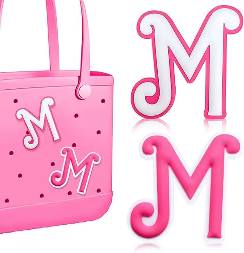 2Pcs Lettering Charms for Bogg Bag, 3D Alphabet Printed Decorative Accessories Charm for Bogg Bag, Insert Personalizing Alphabet