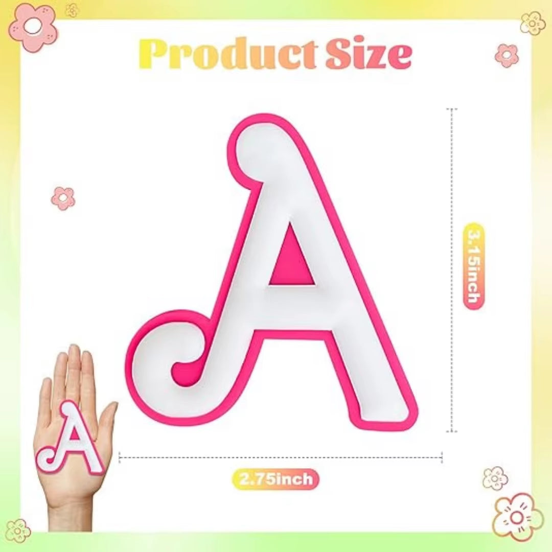 2Pcs Lettering Charms for Bogg Bag, 3D Alphabet Printed Decorative Accessories Charm for Bogg Bag, Insert Personalizing Alphabet