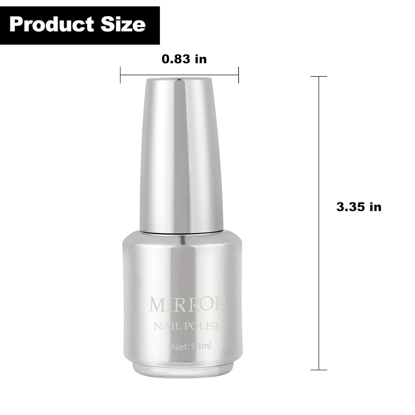 18Ml Red Metallic Mirror Nail Polish, Long-Lasting Mirror Nail Polish, Mirror Effect Glitter Nail Polish Reflective Manicure Nail Lacquers