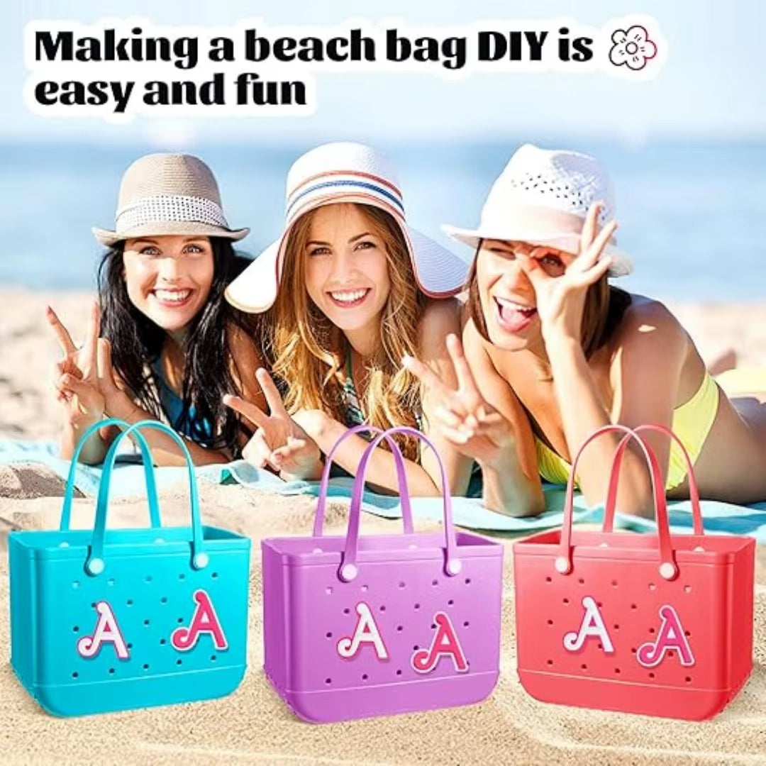 2Pcs Lettering Charms for Bogg Bag, 3D Alphabet Printed Decorative Accessories Charm for Bogg Bag, Insert Personalizing Alphabet