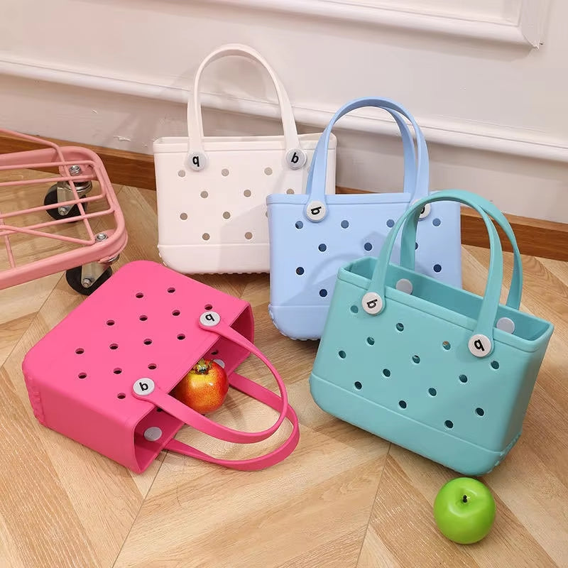 EVA Waterproof Beach Tote Bag Large Capacity Handbag for Women Multi-Purpose Storage Bag Popular Fashion Leisure Designer Bags