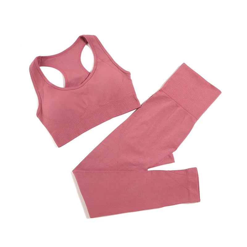 2/3/4Pcs Seamless Yoga Set Gym Clothes Sportswear Yoga Suits for Women Fitness Set Tracksuits Sports Bra Gym Leggings