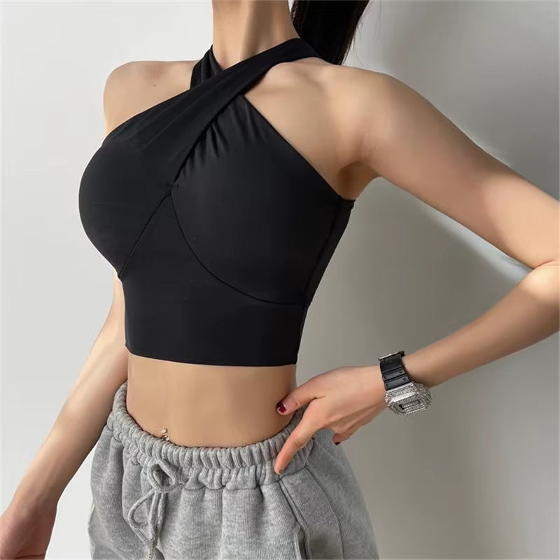 High Support Sports Bra Women Gym Brassiere Sport Bh Fitness Vest Push up Yoga Padded Sports Top Active Wear
