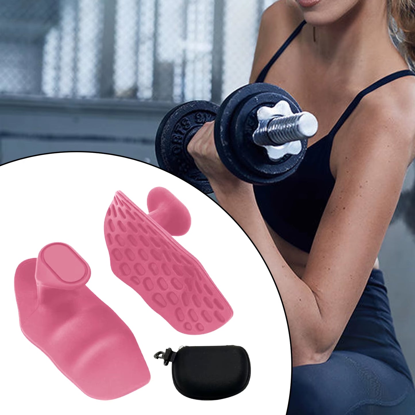 Silicone Hand Gripper Strengthener Forearm Gym Grips Fingerless Hand Grips Protection for Weight Lifting Gym Workout