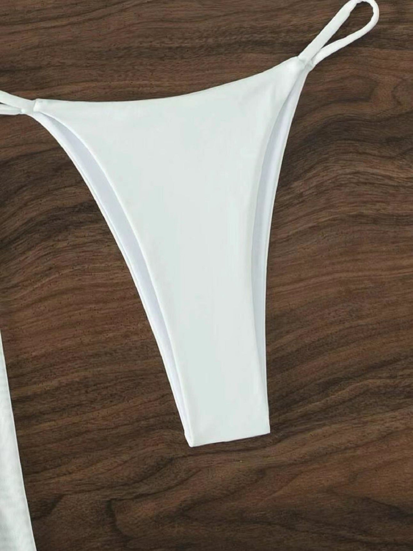 3Pcs Halter Neck Bikini Beach Summer Solid Color Split Swimsuit Womens Clothing