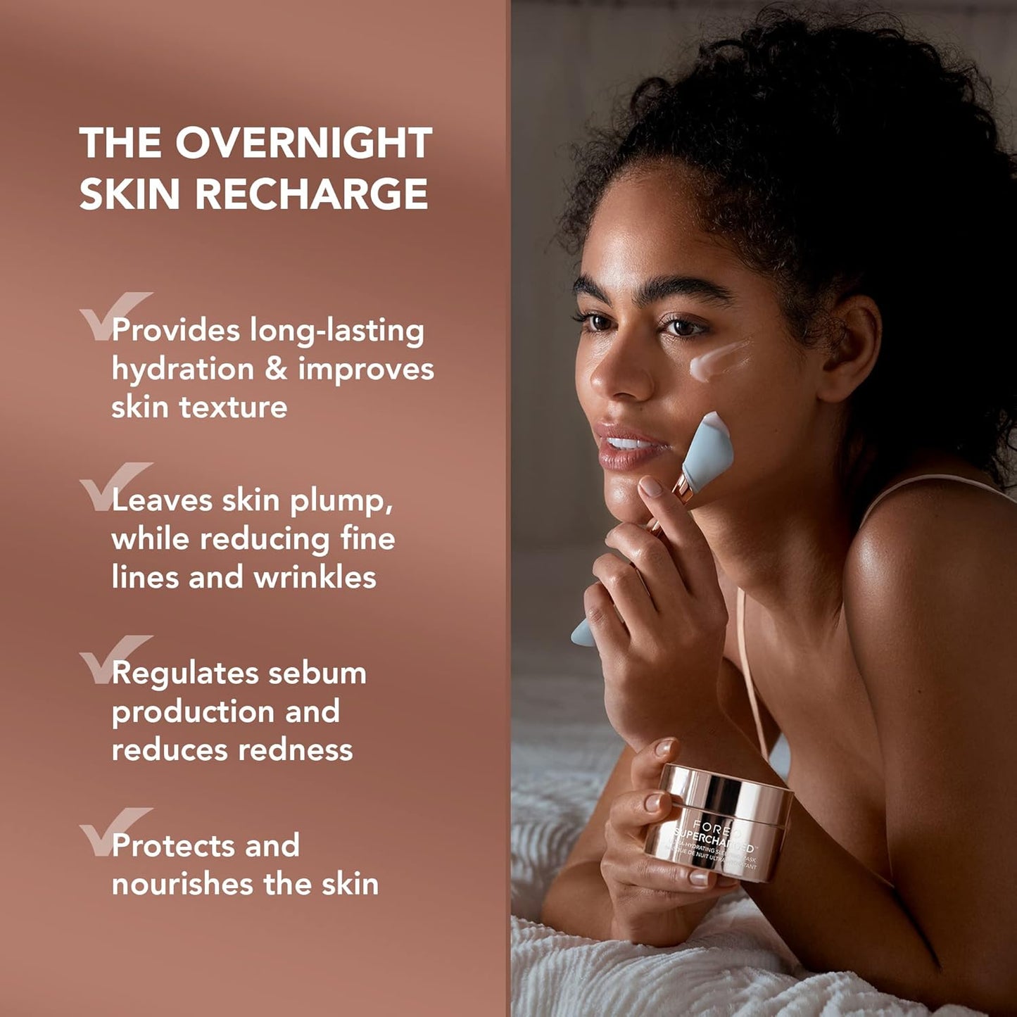 SUPERCHARGED Hydrating Night Mask - Deeply Replenishing Face Moisturizer - Rejuvenating Face Cream - Vegan - Cruelty & Gluten-Free