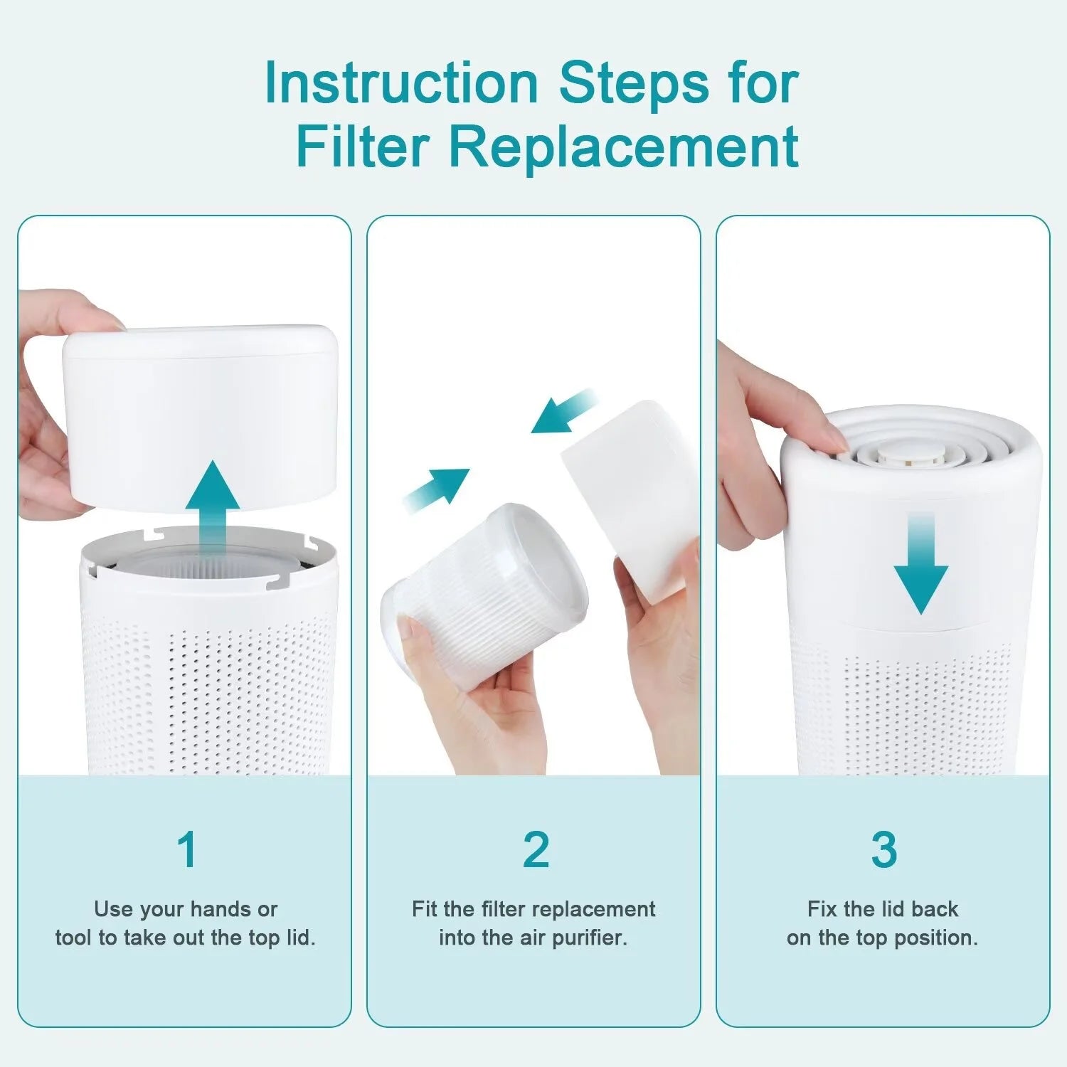 Air Purifiers for Allergies and Asthma, AILKIN Air Purifier for Bedroom Mini Air Purifier for Home,Pets,Office,Small Room,Portable Desktop Air Purifier for Smoke