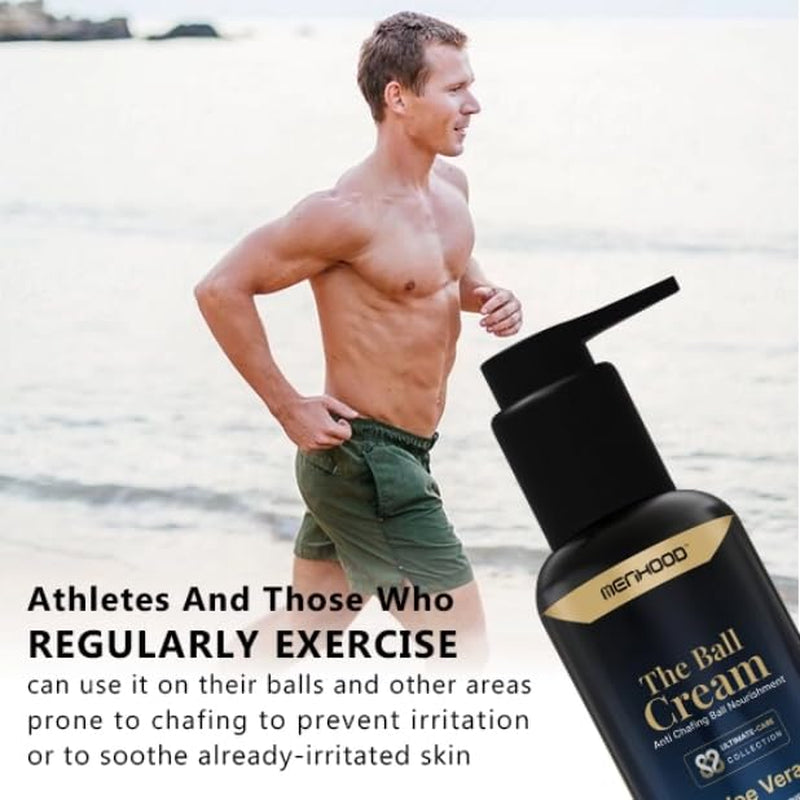 Ball Cream for Men -  the Ball Cream Ball Deodorant & Moisturizer - anti Chafing Cream for Men with Aloe Vera Extract - Groin Antiperspirant & Deodorant - No Burns & Irritation - 100Ml